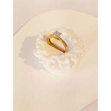 Δαχτυλίδι χρυσό 14Κ μονόπετρο με ζιργκόν (RI555)